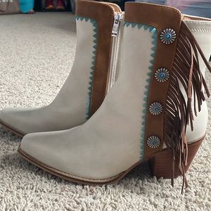 Western fringe booties